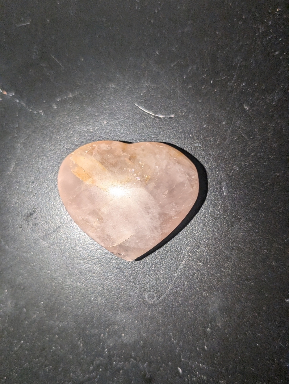 Heart-Shaped Rose Quartz Palm Stone